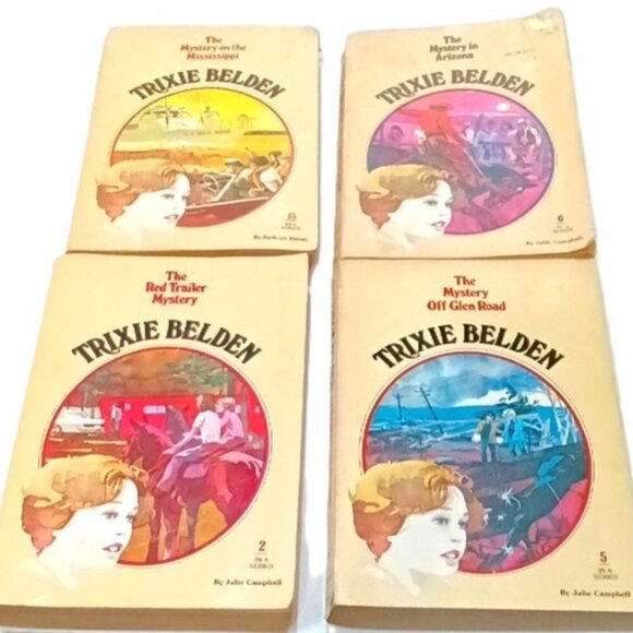 Vtge Set of 4 Paperbacks 2, 5, 6,15 Trixie Belden by Julie Campbell Golden Press - Picture 2 of 13